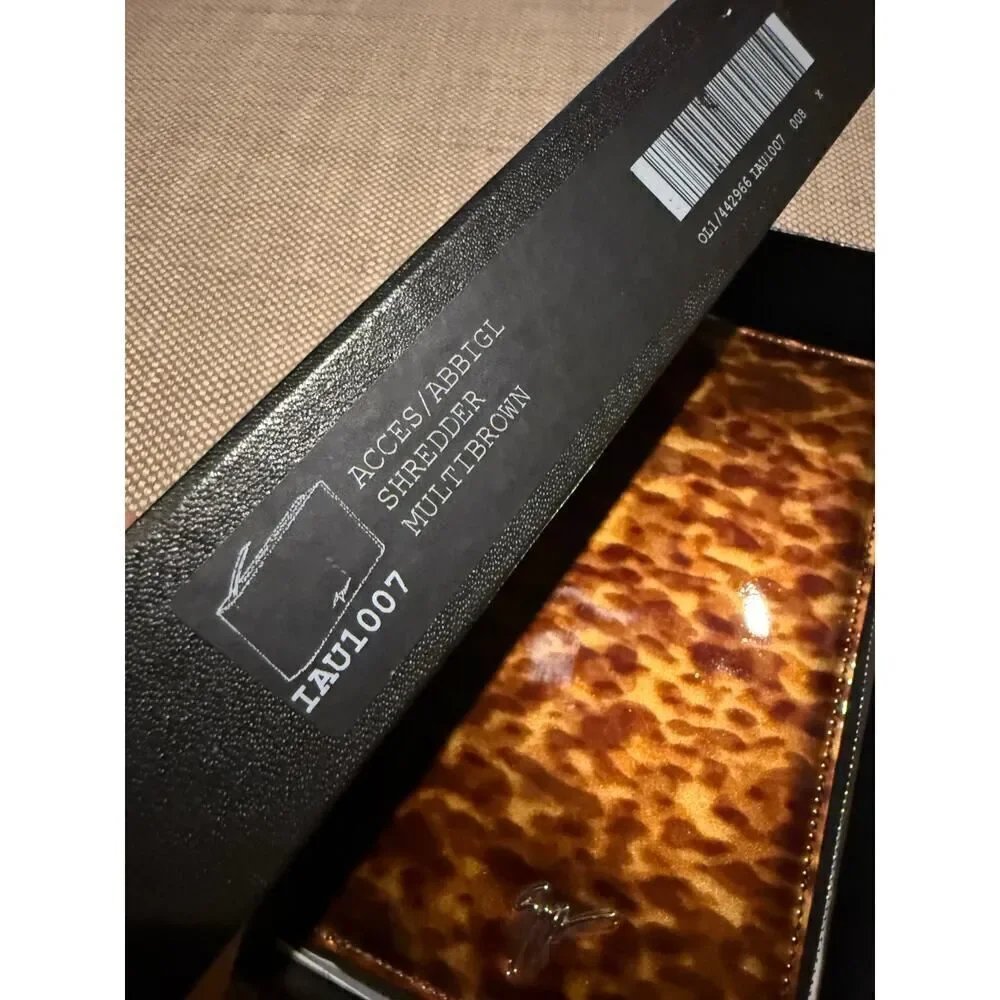 NWT Giuseppe Zanotti Samuel Tortoise Shell Effect Continental Wallet